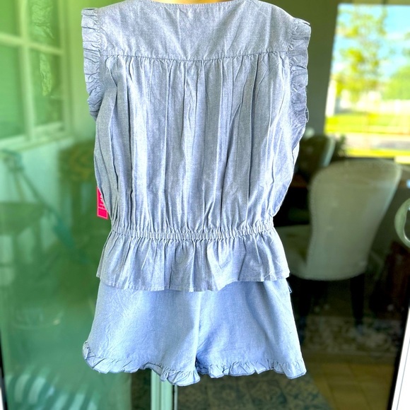 Simply Southern Sleeveless Chambray Shirt NWT SZ XL - Picture 5 of 9